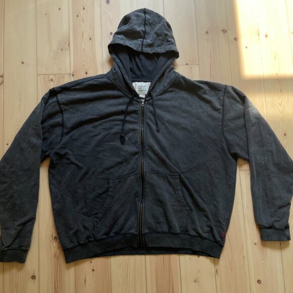 Urban Outfitters BDG black zip up hoodies Size L and XL - Picture 3 of 4